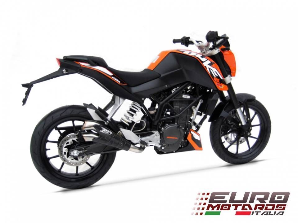 KTM Duke 125-200 Zard Exhaust V2 Racing Slipon Silencer + Carbon