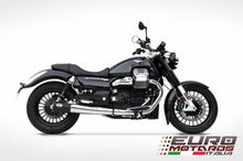 Load image into Gallery viewer, Moto Guzzi California 2013-2015 Zard Exhaust Dual Black Silencer Steel Mufflers