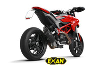 Load image into Gallery viewer, Ducati Hypermotard 821 Exan Exhaust Silencer OVAL X-BLACK Titanium/Carbon New