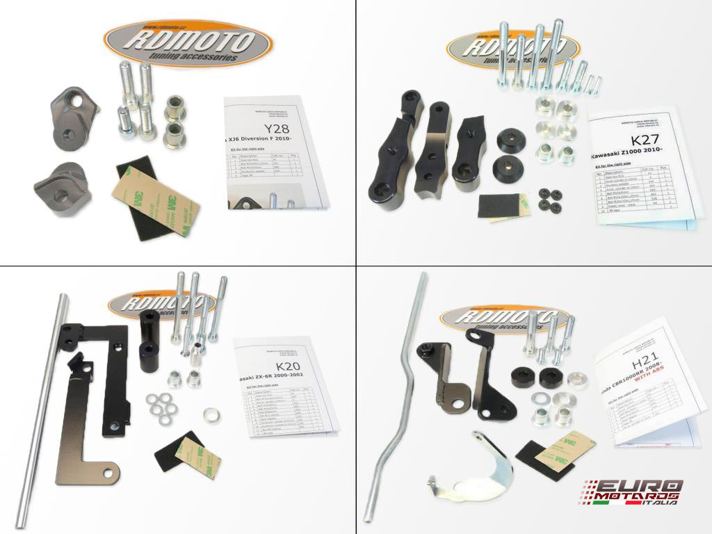 Honda CB300R 20182023 RD Moto Crash Frame Sliders Protectors White H5