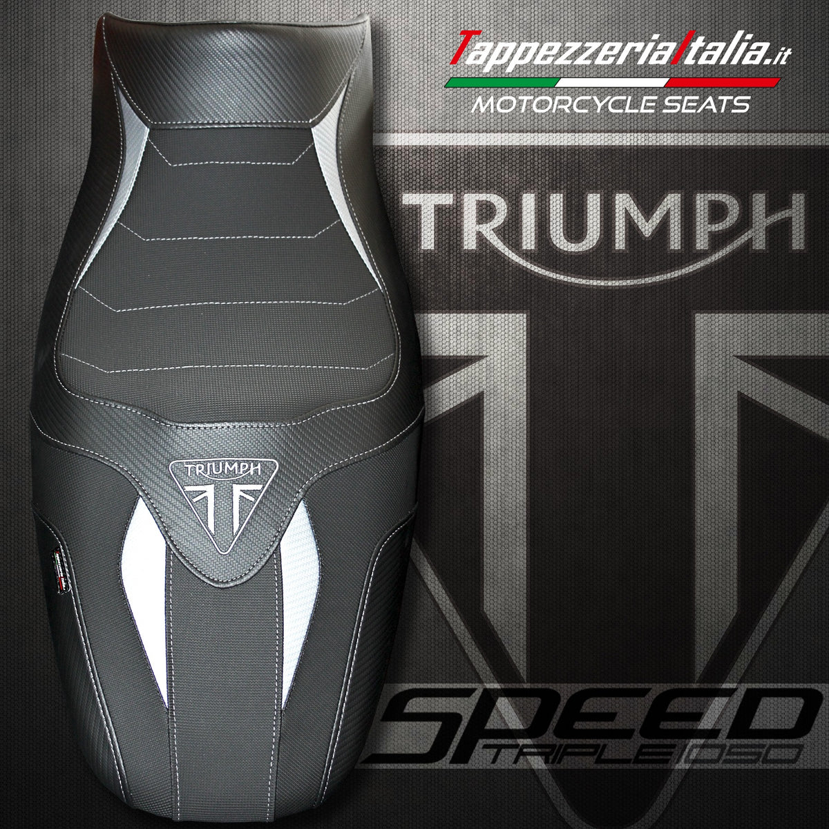 Tappezzeria Triumph Speed Triple 1050 Seat Cover (w/Logo) (11-15)  Motorcycle: MOTO-D Racing
