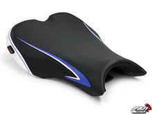 Load image into Gallery viewer, Luimoto sport anti-slip blue seat covers set for Triumph Daytona 675 2006-2012 — Euro Motards — view 3