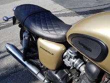 Load image into Gallery viewer, Luimoto vintage curve top black seat cover for Triumph Scrambler 2006-2016 — Euro Motards