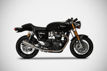 Load image into Gallery viewer, Zard slip-on conical silencers with end-cap for Triumph Thruxton R RS 2021-2022 — Euro Motards