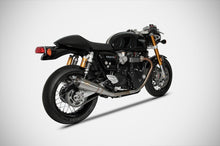 Load image into Gallery viewer, Zard slip-on conical silencers with end-cap for Triumph Thruxton R RS 2021-2022 — Euro Motards — view 4