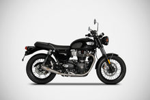 Load image into Gallery viewer, Zard Euro 5 slip-on silencers for Triumph Bonneville T100 2021-2022 — Euro Motards
