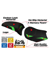 Load image into Gallery viewer, TPZ Italia Sihu comfort foam seat cover for Kawasaki Ninja 650 2017-2023 — Euro Motards — view 2