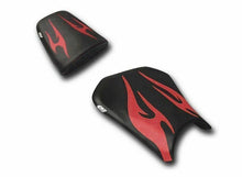 Load image into Gallery viewer, Luimoto tribal flame seat covers front and back 8 colors for Honda CBR600RR 2005-2006 — Euro Motards