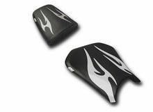 Load image into Gallery viewer, Luimoto tribal flame seat covers front and back 8 colors for Honda CBR600RR 2005-2006 — Euro Motards — view 3