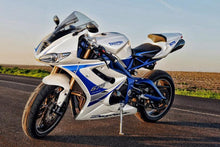 Load image into Gallery viewer, Luimoto sport anti-slip blue seat covers set for Triumph Daytona 675 2006-2012 — Euro Motards — view 2