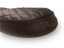 Load image into Gallery viewer, Triumph Bonneville 2001-2016 Volcano Italia Seat Cover Anti-Slip Diamond Brown