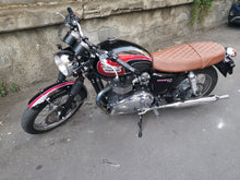 Load image into Gallery viewer, Triumph Bonneville 2001-2016 Volcano Italia Seat Cover Vintage *Flat Seat* Brown