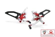 Load image into Gallery viewer, Ducati Streetfighter V2 2022-2023 CNC Racing Adjustable Rearsets Pramac Red/Sil