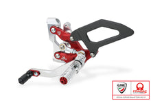 Load image into Gallery viewer, Ducati Streetfighter V2 2022-2023 CNC Racing Adjustable Rearsets Pramac Red/Sil