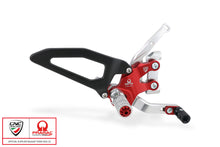 Load image into Gallery viewer, Ducati Streetfighter V2 2022-2023 CNC Racing Adjustable Rearsets Pramac Red/Sil