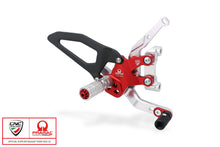 Load image into Gallery viewer, Ducati Streetfighter V2 2022-2023 CNC Racing Adjustable Rearsets Pramac Red/Sil