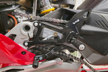 Load image into Gallery viewer, Ducati Panigale V4 V4S 2025 CNC Racing Rearsets Footrests Black New