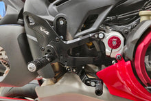 Load image into Gallery viewer, Ducati Panigale V4 V4S 2025 CNC Racing Rearsets Footrests Black New