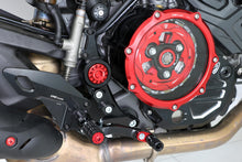 Load image into Gallery viewer, Ducati Monster 937 2021-2023 CNC Racing Adjustable Rearsets For Rider Black/Red