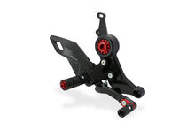 Load image into Gallery viewer, Ducati Monster 937 2021-2023 CNC Racing Adjustable Rearsets For Rider Black/Red
