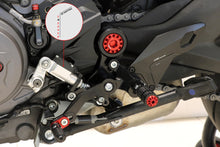 Load image into Gallery viewer, Ducati Monster 937 2021-2023 CNC Racing Adjustable Rearsets For Rider Black/Red