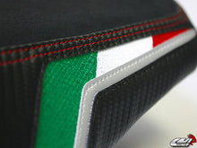 Load image into Gallery viewer, Luimoto team italia suede seat cover 4 colors for Aprilia Tuono 1000 2006-2010 — Euro Motards — view 3