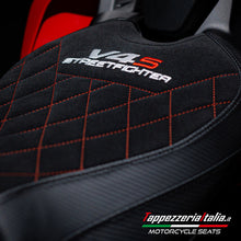 Load image into Gallery viewer, TPZ Italia velvet effect seat cover for Ducati Streetfighter V4S 2020-2023 — Euro Motards — view 5