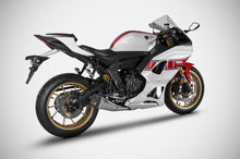 Load image into Gallery viewer, Zard short full racing system carbon end-cap for Yamaha R7 2022-2023 — Euro Motards — view 2