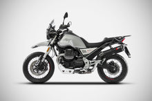 Load image into Gallery viewer, Zard black carbon cap slip-on silencer for Moto Guzzi V85 TT 2019-2021 — Euro Motards — view 3