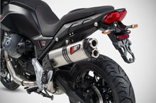 Load image into Gallery viewer, Zard titanium slip-on silencer with carbon cap for Moto Guzzi V85 TT 2025 — Euro Motards