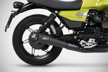 Load image into Gallery viewer, Zard dual Evo black slip-on silencers E5+ for Moto Guzzi V7 850 2025 — Euro Motards