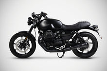 Load image into Gallery viewer, Zard dual Trofeo black slip-on silencers E5+ for Moto Guzzi V7 850 2025 — Euro Motards — view 5