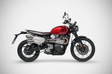 Load image into Gallery viewer, Zard high-mount slip-on silencers for Triumph Scrambler 1200 2024-2025 — Euro Motards