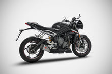 Load image into Gallery viewer, Zard slip-on silencer carbon cap for Triumph Street Triple 765 2017-2019 — Euro Motards — view 4