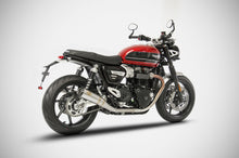 Load image into Gallery viewer, Zard dual slip-on silencers carbon caps for Triumph Speed Twin 2017-2019 — Euro Motards — view 3