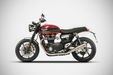 Load image into Gallery viewer, Zard dual slip-on silencers carbon caps for Triumph Speed Twin 2017-2019 — Euro Motards — view 4