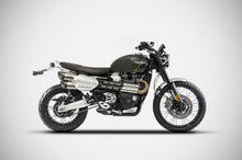 Load image into Gallery viewer, Zard dual carbon caps slip-on silencer for Triumph Scrambler 1200 2019-2022 — Euro Motards — view 2