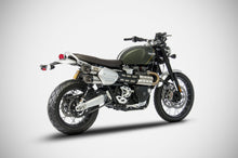 Load image into Gallery viewer, Zard dual carbon caps slip-on silencer for Triumph Scrambler 1200 2019-2022 — Euro Motards — view 3