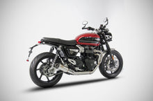 Load image into Gallery viewer, Zard full system 2in1 carbon cap silencer for Triumph Speed Twin 2017-2019 — Euro Motards — view 3