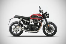 Load image into Gallery viewer, Zard dual slip-on silencers SP carbon caps for Triumph Speed Twin 2017-2019 — Euro Motards — view 2