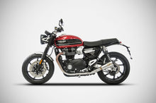 Load image into Gallery viewer, Zard dual slip-on silencers SP carbon caps for Triumph Speed Twin 2017-2019 — Euro Motards — view 4