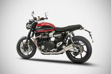 Load image into Gallery viewer, Zard dual slip-on silencers SP carbon caps for Triumph Speed Twin 2017-2019 — Euro Motards — view 5