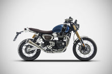 Load image into Gallery viewer, Zard full system 2in1 carbon cap silencer for Triumph Scrambler 1200 2019-2022 — Euro Motards — view 3
