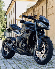 Load image into Gallery viewer, Zard slip-on silencer black carbon cap for Triumph Street Triple 765 2020-2021 — Euro Motards — view 3
