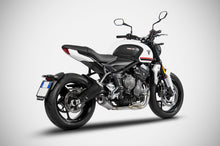 Load image into Gallery viewer, Zard full system carbon cap titanium silencer for Triumph Trident 660 2020-2021 — Euro Motards — view 4