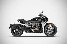 Load image into Gallery viewer, Zard slip-on silencer carbon caps black for Triumph Rocket 3 2020-2023 — Euro Motards — view 2