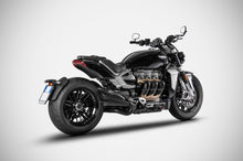 Load image into Gallery viewer, Zard slip-on silencer carbon caps black for Triumph Rocket 3 2020-2023 — Euro Motards — view 3