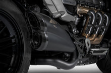 Load image into Gallery viewer, Zard slip-on silencer carbon caps black for Triumph Rocket 3 2020-2023 — Euro Motards — view 4