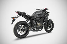 Load image into Gallery viewer, Zard full system black carbon cap silencer for Yamaha MT-07 FZ-07 2014-2020 — Euro Motards — view 2