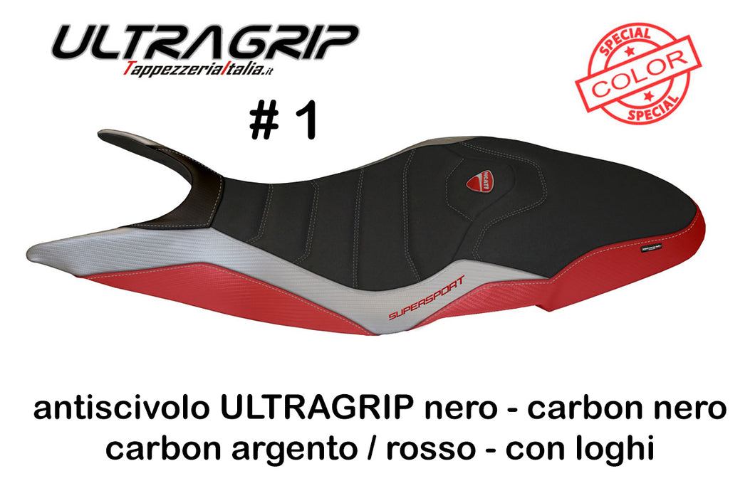 Ducati Supersport 2017-2018 Tappezzeria Italia Pistoia-SP Seat Cover Ultra-Grip